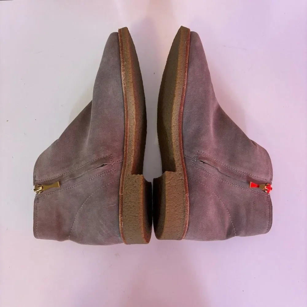 Kate Spade Tan Leather‎ Suede Tassel Side Ankle Booties Size 7.5